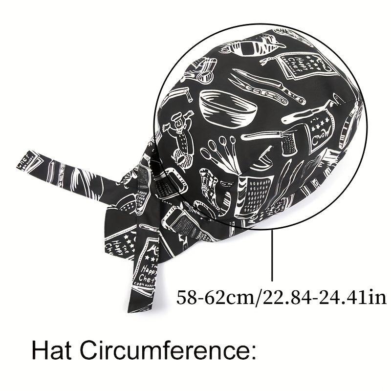 Adjustable Chef Hat and Bib Apron Set for Home Cooking