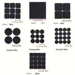 16pcs Anti-noise Non-slip Table Foot Pad Rubber Protector Pads
