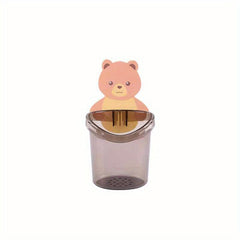 Bear Toothbrush Cup Holder Self Adhesive Cartoon Cup Rack
