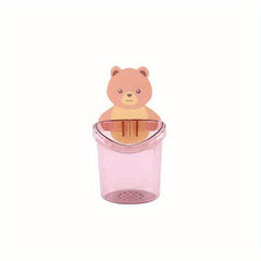 Bear Toothbrush Cup Holder Self Adhesive Cartoon Cup Rack
