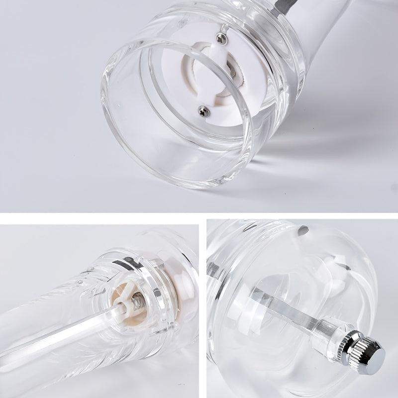 Refillable Salt & Pepper Grinder Bottles Acrylic Material