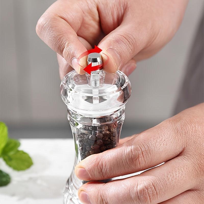 Refillable Salt & Pepper Grinder Bottles Acrylic Material