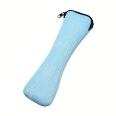 2pcs Portable Cutlery Storage Bag Kitchen Organizer for Outdoor Travel