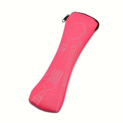 2pcs Portable Cutlery Storage Bag Kitchen Organizer for Outdoor Travel