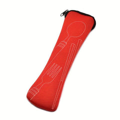 2pcs Portable Cutlery Storage Bag Kitchen Organizer for Outdoor Travel