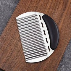 Crinkle Cutter Wavy Chopper Stainless Steel Safety Kitchen French Fry Chip Cutte