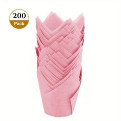 200pcs Tulip Cupcake Liners Baking Cups for Party Supplies