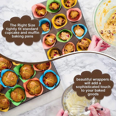 200pcs Tulip Cupcake Liners Baking Cups for Party Supplies