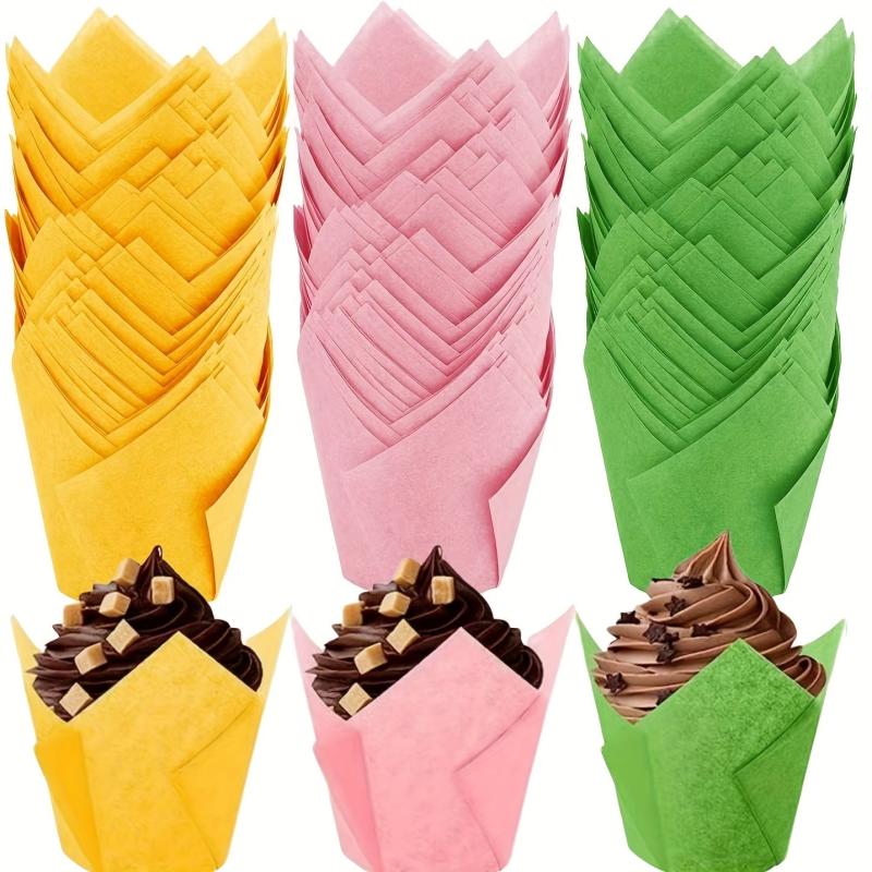 200pcs Tulip Cupcake Liners Baking Cups for Party Supplies