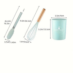 12pcs Silicone Kitchen Utensils Set - Spatula Ladle Whisk Tong - Kitchen Gadgets