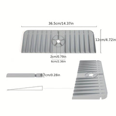 Plastic Placemat Faucet Drain Mat Kitchen Bathroom Non-slip