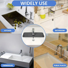 Plastic Placemat Faucet Drain Mat Kitchen Bathroom Non-slip