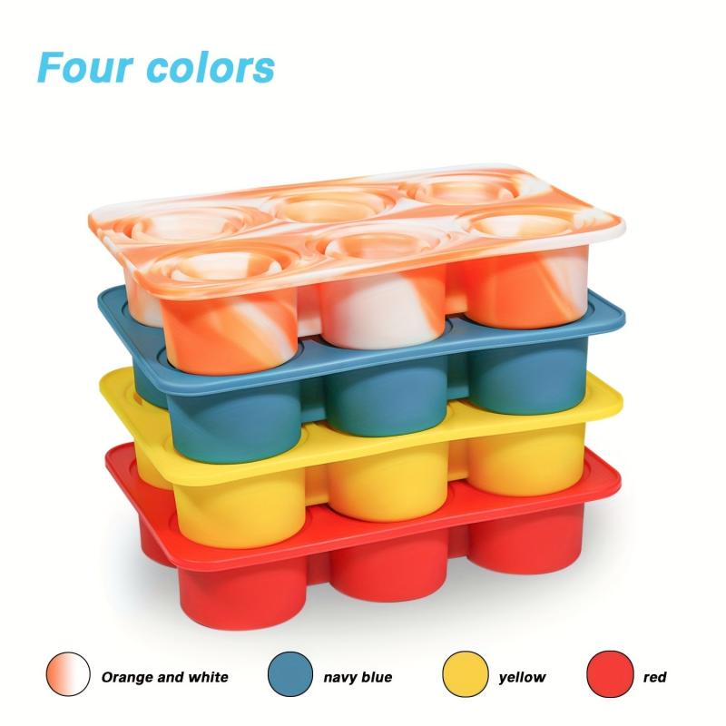 Collapsible Popsicles Mold Silicone Ice Pop Molds 2 Pack Easy Release