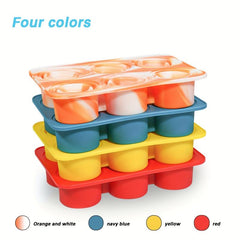 Collapsible Popsicles Mold Silicone Ice Pop Molds 2 Pack Easy Release