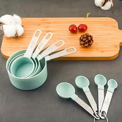 8pcs Measuring Cups & Spoons Set Stainless Multifunctional Spoo
