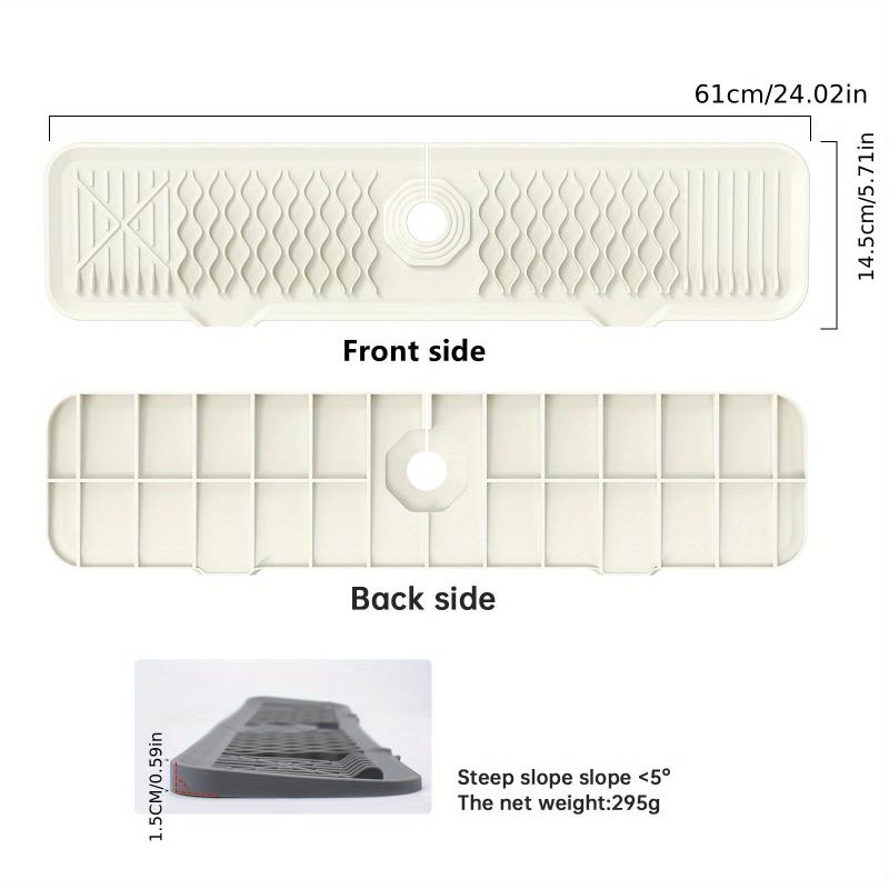 Silicone Faucet Water Catcher Mat Sink Draining Pad