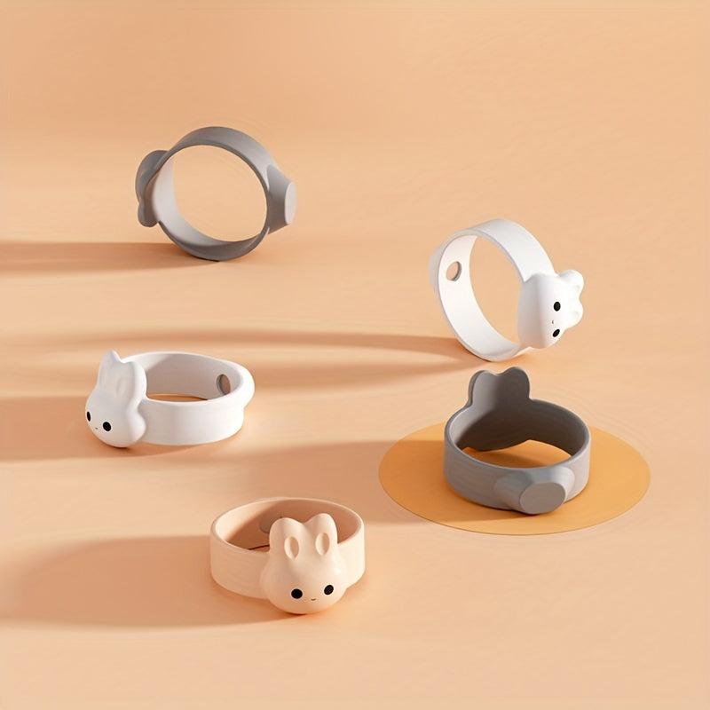 2pcs Magnetic Milk Powder Spoon Holder Cartoon Rabbit Spoon Fixer