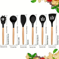 6pcs Non Stick Silicone Kitchen Utensil Set