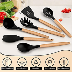 6pcs Non Stick Silicone Kitchen Utensil Set