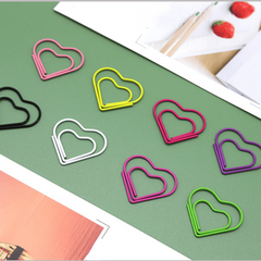 Colorful Love Paper Clip Bookmark Girl Heart Paper Clip