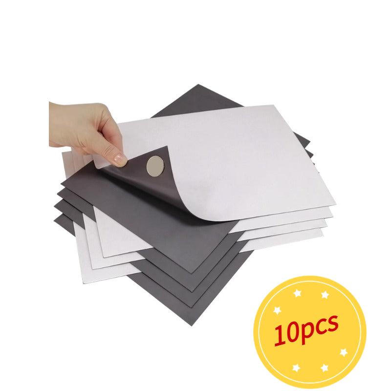 10pcs Magnetic Adhesive Sheets Flexible Magnet Sheets With Adhesive