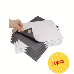 10pcs Magnetic Adhesive Sheets Flexible Magnet Sheets With Adhesive