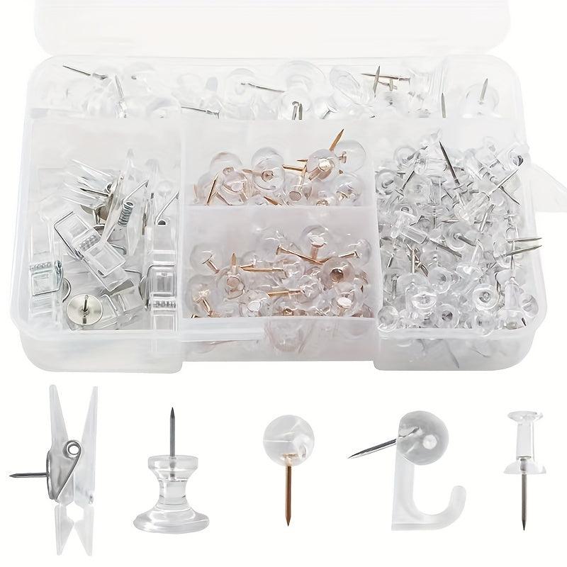 1pc 200pcs Office Cork Accessories Giant I-shaped Nail Clips Picture Nails