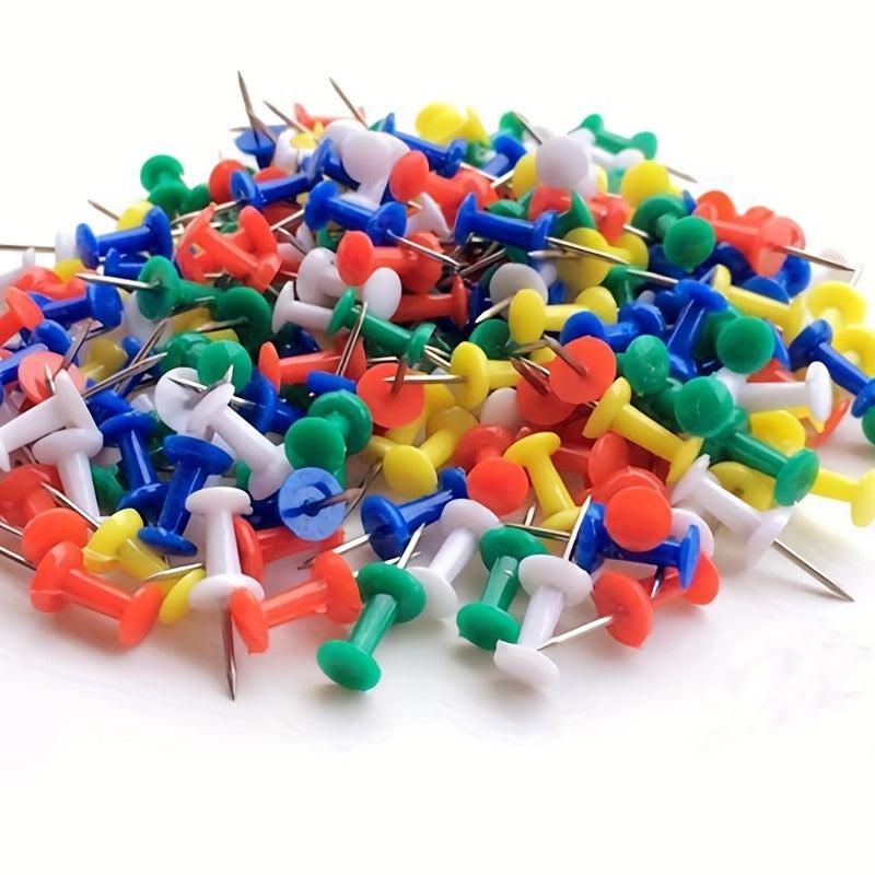 100pcs Colorful Push Pins Boxed, Creative Picture Message Felt Pins