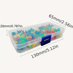 100pcs Colorful Push Pins Boxed, Creative Picture Message Felt Pins