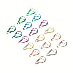 100pcs 500pcs Creative Metal Paper Clips Drop Shape Assorted Colors