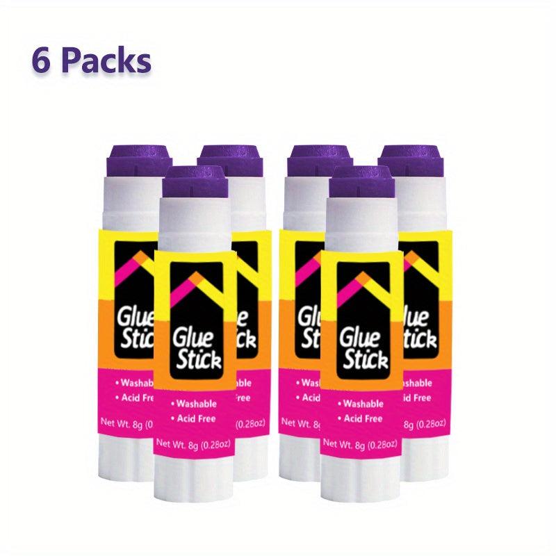 Purple Glue Sticks 6 Pack School Washable Glue Scrapbooking