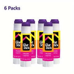 Purple Glue Sticks 6 Pack School Washable Glue Scrapbooking