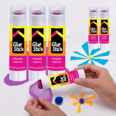Purple Glue Sticks 6 Pack School Washable Glue Scrapbooking
