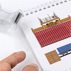 16sets Transparent Adhesive Tape Dispenser Set for Office and School