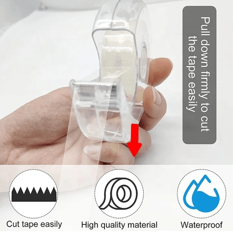 16sets Transparent Adhesive Tape Dispenser Set for Office and School