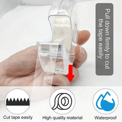 16sets Transparent Adhesive Tape Dispenser Set for Office and School