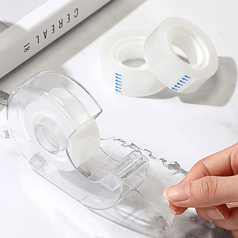 16sets Transparent Adhesive Tape Dispenser Set for Office and School
