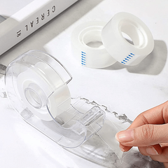 16sets Transparent Adhesive Tape Dispenser Set for Office and School