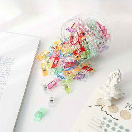 25pcs Colorful Plastic Sticking Clips for School Office Decoration
