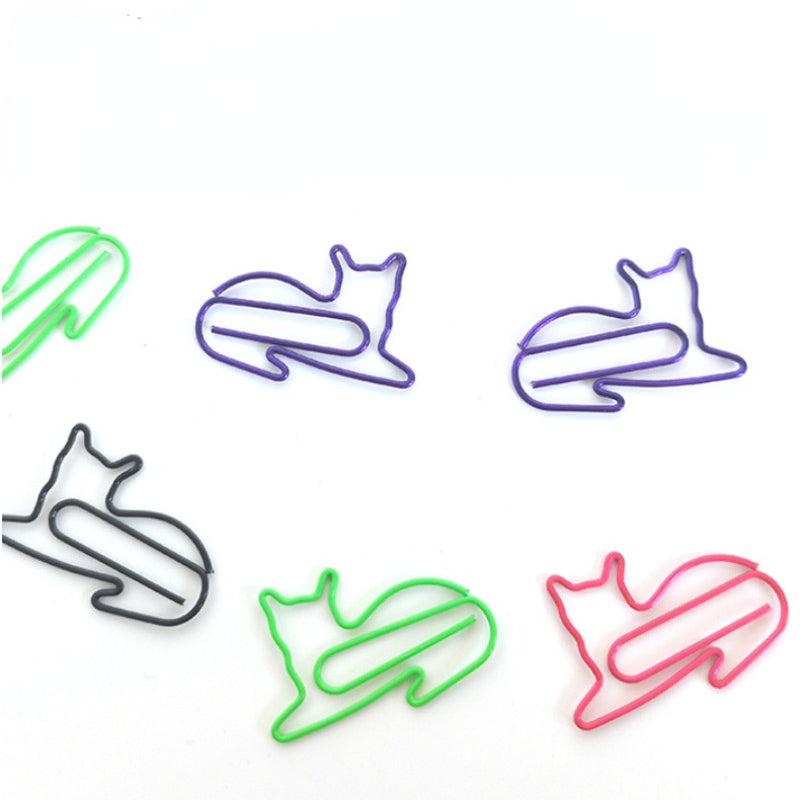 30pcs Mix Colors Metal Paper Clips Bookmarks For Office Notebook