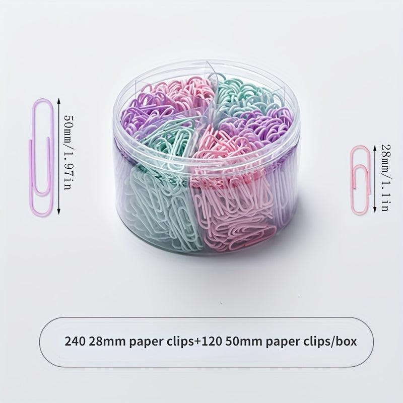 Large Capacity Paper Clip Set 120pcs 50mm 240pcs 28mm