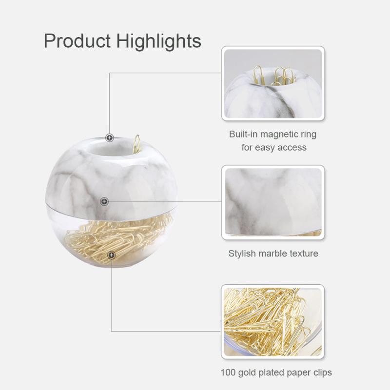 100pcs Magnetic Paper Clips With Storage Box