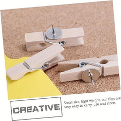 100pcs Thumbtack Clip Mini Cork Board Cork Bulletin Board Mini Clothespins