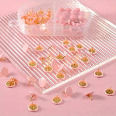 75pcs Macaron Thumbtack Cork Board I-shaped Nail Wall Nail Preschool Photo Wall