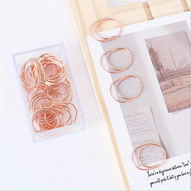 15pcs 25mm Mini Fat Gold Silver Rose Gold Binder Clip Bookmark Paper Clips