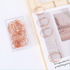 15pcs 25mm Mini Fat Gold Silver Rose Gold Binder Clip Bookmark Paper Clips