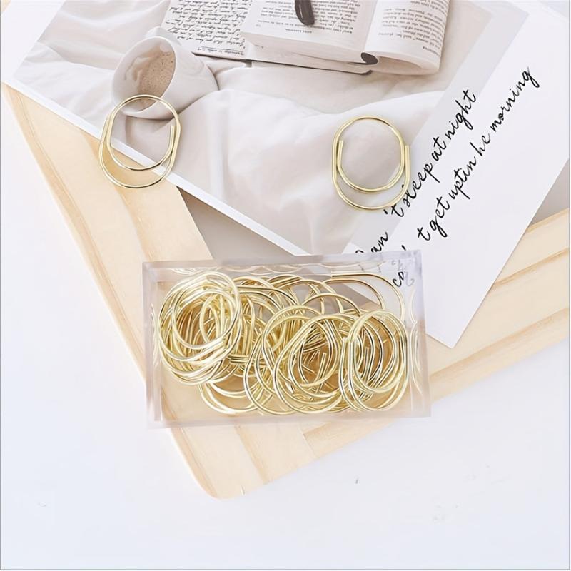 15pcs 25mm Mini Fat Gold Silver Rose Gold Binder Clip Bookmark Paper Clips