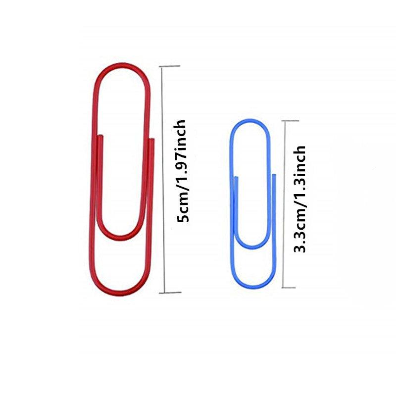 6pcs Jumbo Coated Paper Clips 100 50 33mm Multicolor For Documents