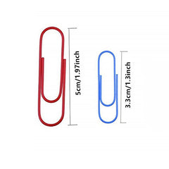 6pcs Jumbo Coated Paper Clips 100 50 33mm Multicolor For Documents