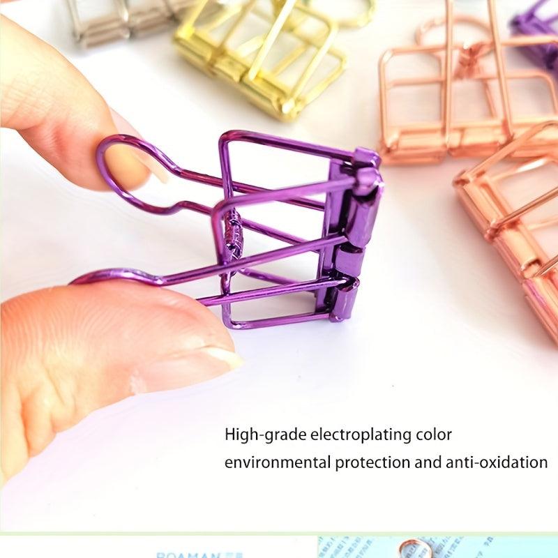 Hollow Metal Binder Clip Bill Clip Office Learning Stationery